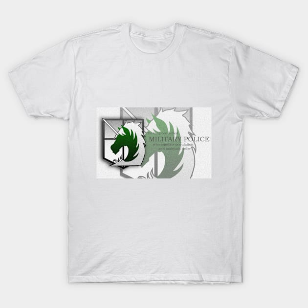 attack on titan military police T-Shirt by kelvindex